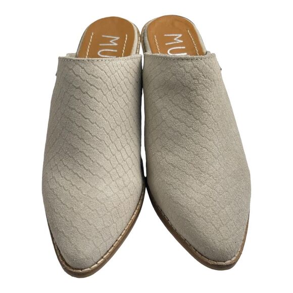 New! Musse And Cloud Women's Helen Textured Block Heel Mule Shoes Ice Size 6 NWT - Picture 11 of 16